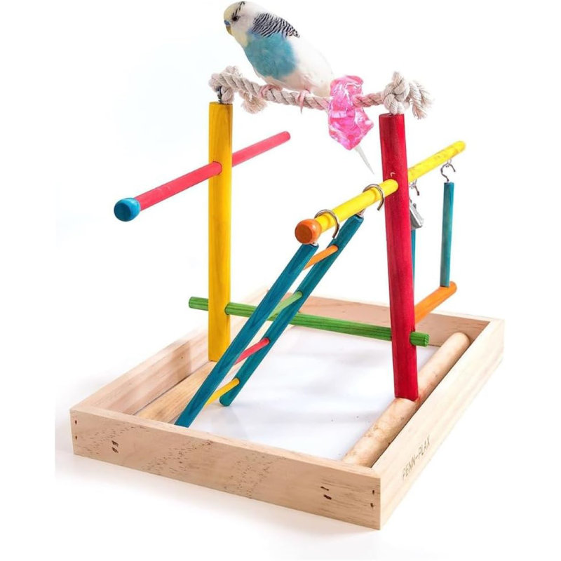 Penn Plax Medium Wooden Playground Bird Activity Center Gym Reviews Wayfair